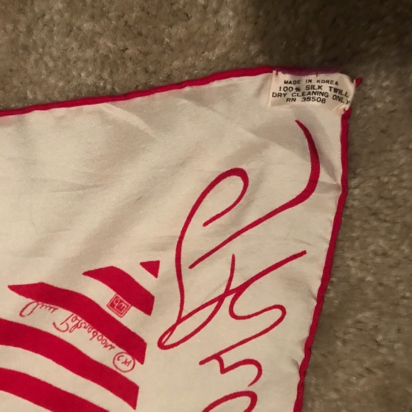 RARE vintage chic Ann Pakrdonni silk scarf. - Picture 3 of 8